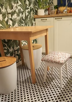stary kuchenny taboret - odnawianie