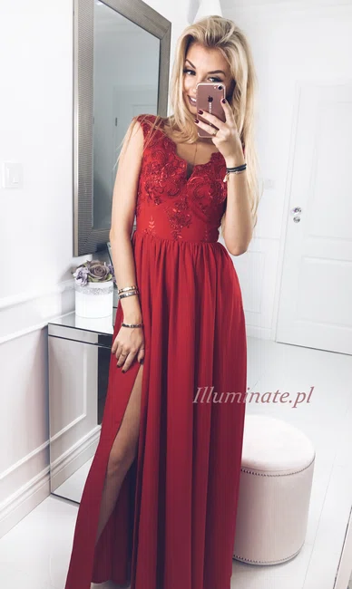 Długa czerwona sukienka Julia