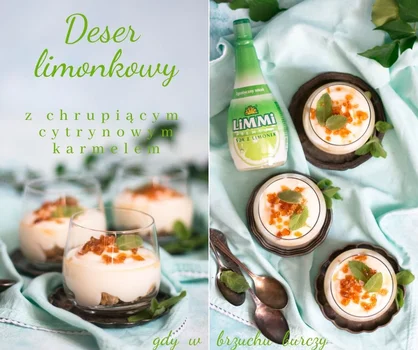 Deser limonkowy z chrupiącym cytrynowym karmelem