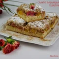 Ciasto rabarbarowe z brzoskwiniami