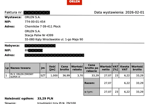 Zakup bez wizyty na stacji i brak faktury w KSeF – kolejny praktyczny problem