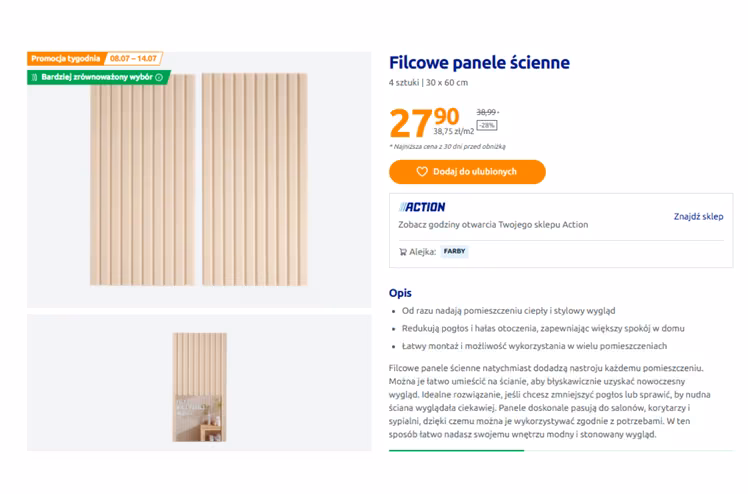 Zdjęcie Te filcowe lamele z Action za 27 zł zrobią szałową metamorfozę pokoju! Bez fachowców i bałaganu #1