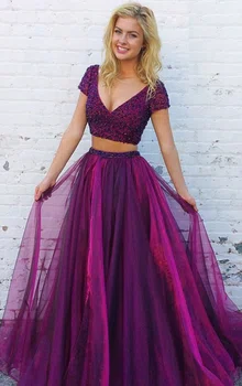 Fioletowa suknia