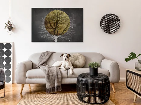 ZAĆMIENIE SŁOŃCA - NOWOCZESNY OBRAZ NA PŁÓTNIE - 120X80 CM