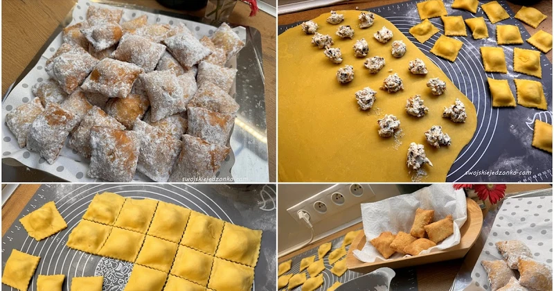 Włoskie pierożki z serkiem i bakaliami