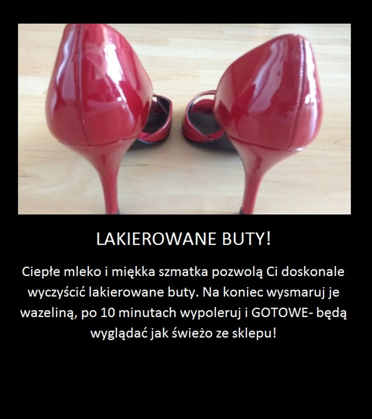 Pielęgnacja lakierowanych butów!