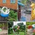 Kolorowe opony w ogrodzie - dekoracje