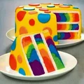 Tęczowy tort
