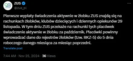 Zdjęcie ZUS szykuje mikołajkowy prezent dla rodziców! 1500 złotych trafi na konta już za 4 dni #1