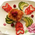 „Poduszki” serowe (smażona mozarella otulona szynką szwarcwaldzką)