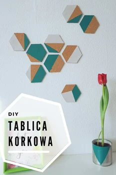 DIY Geometryczna tablica korkowa