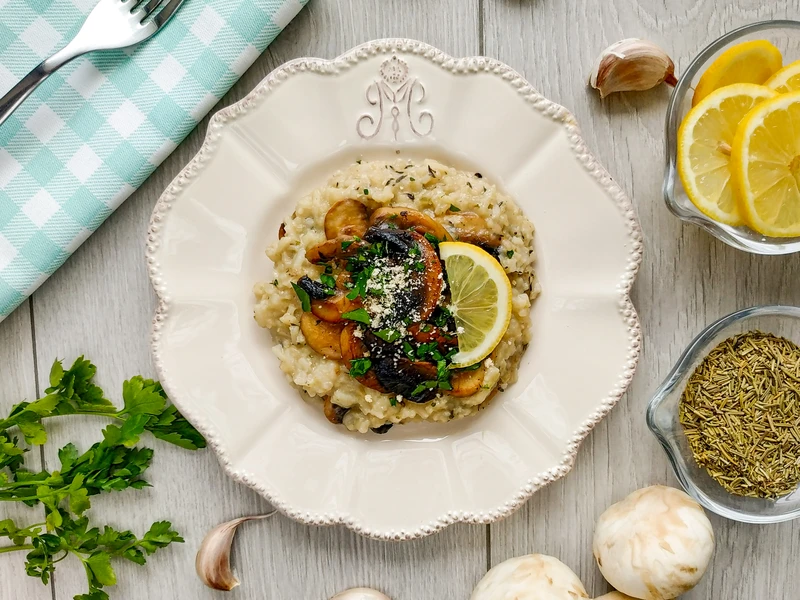 Pieczarkowe risotto