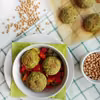 Zdrowe pieczone zielone falafele