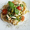 Tagliatelle z sosem szpinakowym