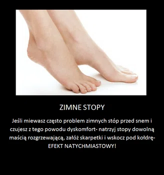 Prosty trik na zime stopy przed snem