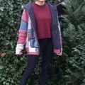 Sweter w łatki - patchwork na drutach