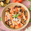 Makaron z bakłażanami w sosie pomidorowym - "Pasta alla norma"