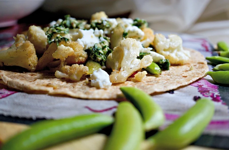 Kalafiorowe Taco z Pesto Bazyliowym