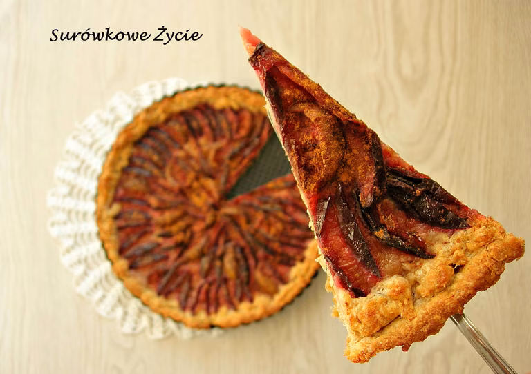 Tarta śliwkowo-figowa. Kruche ciasto ze śliwkami i figami.