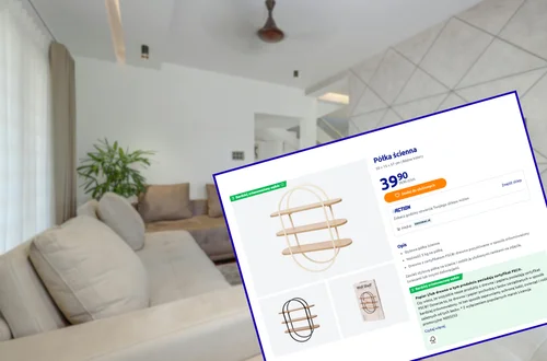 Ta półka z Action za 39,90 zł odmieni każdą nudną ścianę! Oryginalny wygląd, solidna i sporo pomieści