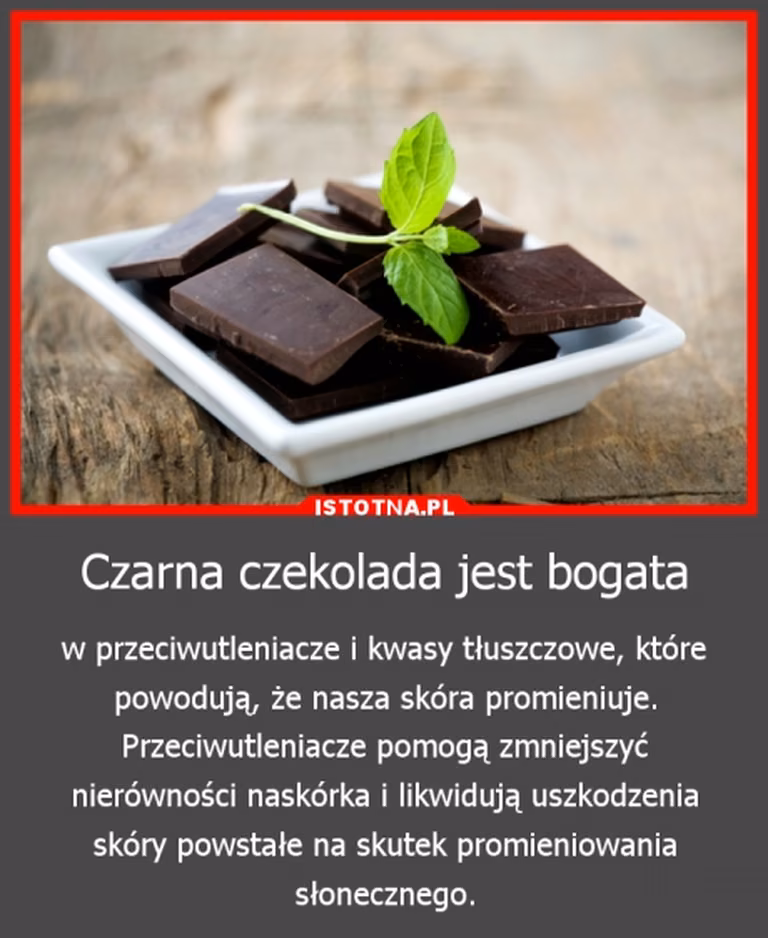 Czarna czekolada....