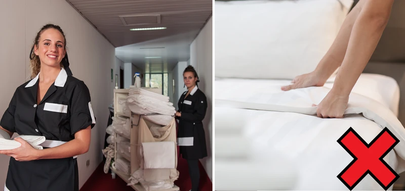 Ścielisz łóżko przed opuszczeniem hotelu? Obsługa twierdzi, że to duży błąd!