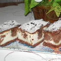 Sernik śmietankowo-kakaowy na kakaowym cieście