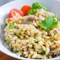 Pęczotto z porem i pieczarkami FIT