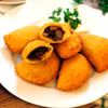 Pierogi ziemniaczane z pieczarkami