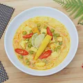 Azjatycka zupa z czerwoną pastą curry