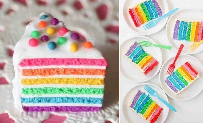 Tęczowy tort - cudny :)