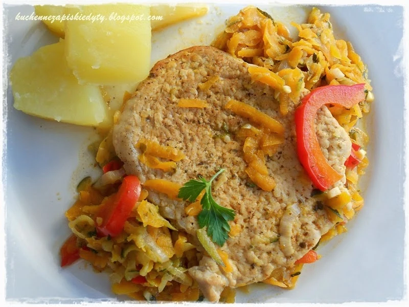 Schab w warzywach