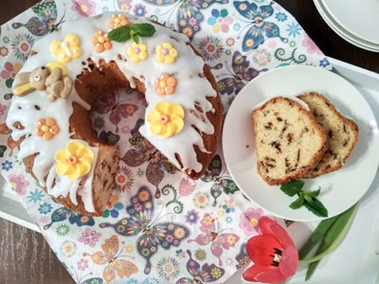 Babka śmietankowa.