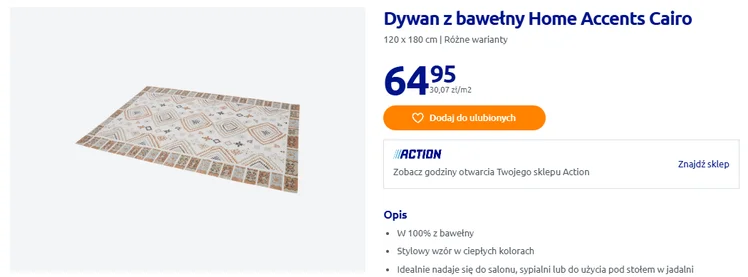 Zdjęcie Ten dywan z bawełny z Action za 65 zł bosko prezentuje się w jadalni i salonie! Styl boho od razu zwraca uwagę gości #1
