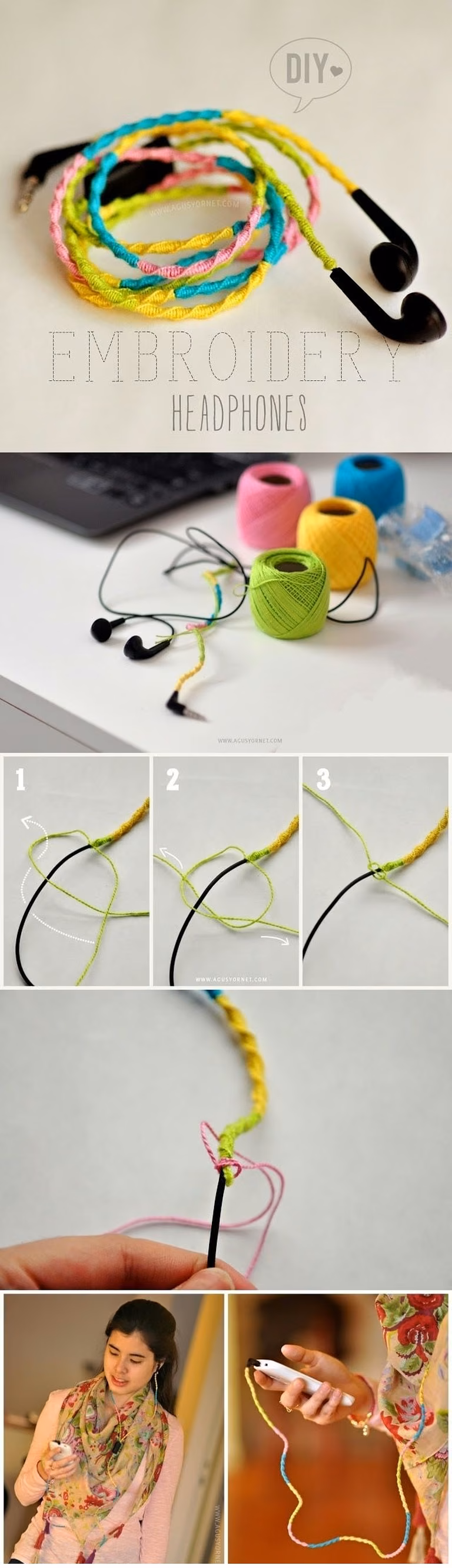 Super ozdobiony kabel od słuchawek! Zrób to sama!