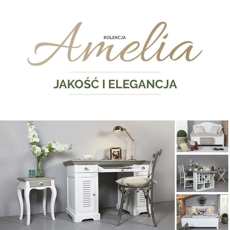 Meble bielone. Kolekcja Amelia.