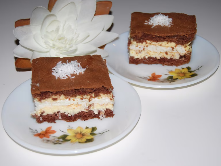 Ciasto kokosowo-kakaowe z masą serową
