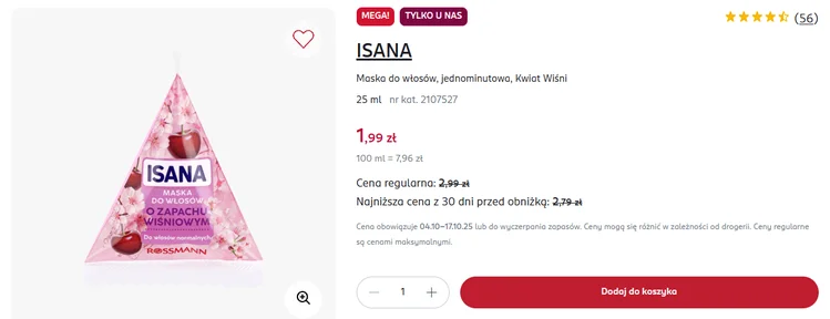 Zdjęcie Te maski za 1,99 zł znikają z Rossmanna błyskawicznie! Wystarczy minuta, a włosy bez puszenia z boską taflą #1