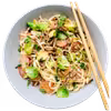 Stir fry z indyka, brukselki i rzodkiewki