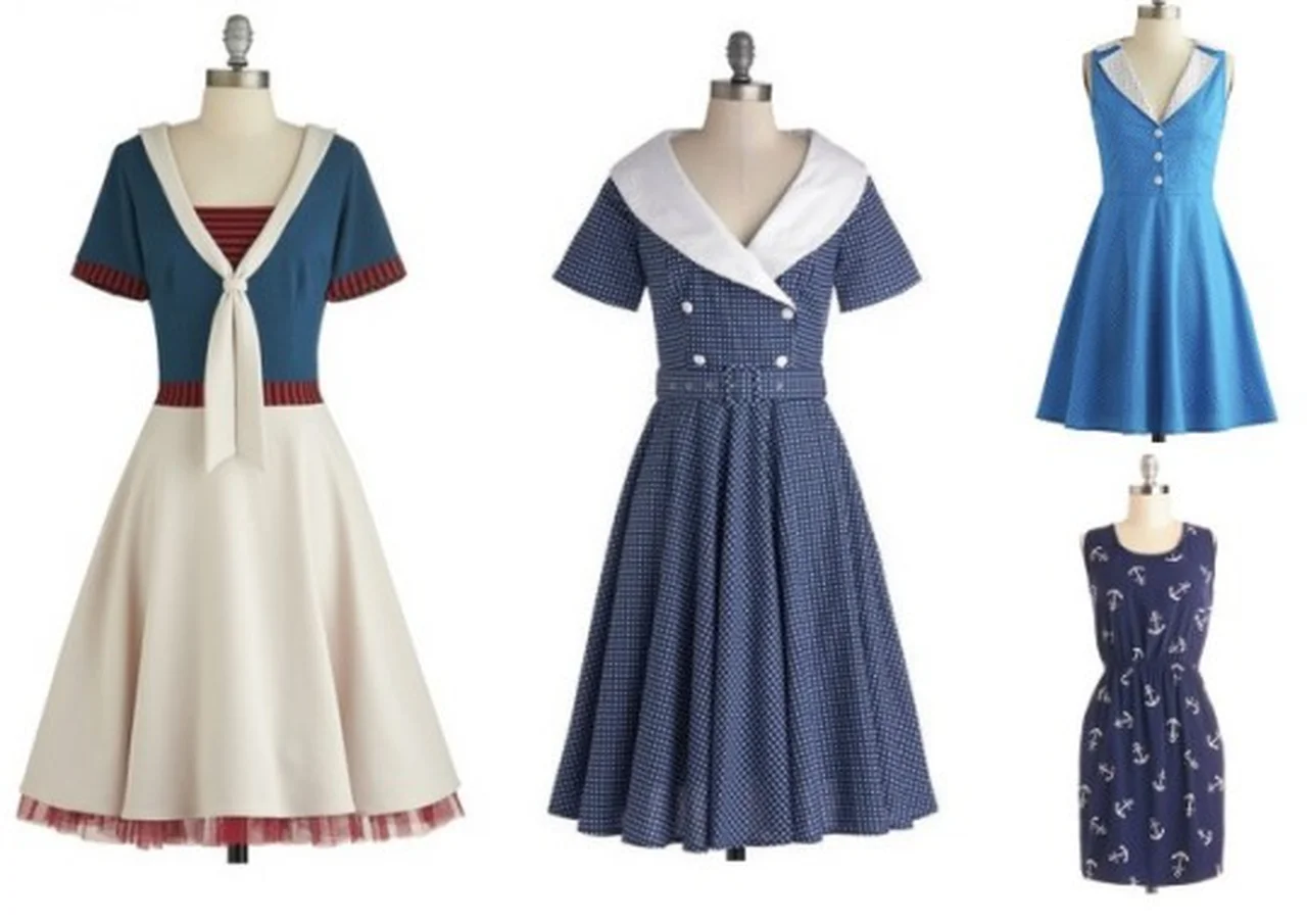 Pomysły na marynarskie sukienki w stylu retro!