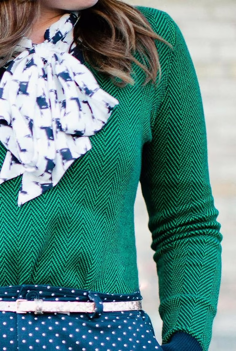 Sweter w jodełkę
