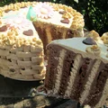 Tort bez pieczenia-herbatnikowy z masą czekoladową i kawową