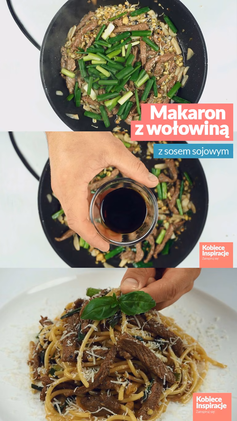 Makaron z wołowiną - orientalny smak