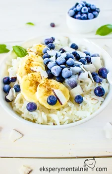 Ryż na mleku kokosowym na słodko czyli pudding ryżowy