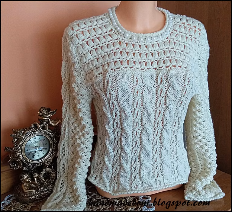 Sweter z warkoczami w poradniku krok po kroku cz.2