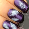Manicure z piórkiem