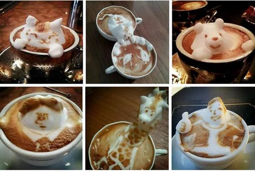 Kawka z pianką w 3D