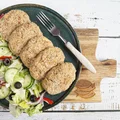 Kotlety rybne pieczone w orzechowej panierce