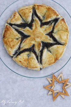 Gwiazda z makiem z ciasta francuskiego