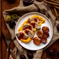 Polędwiczki w sosie śliwkowym na purée z batatów